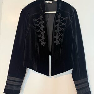 Elegant Black Velvet Women's Jacket